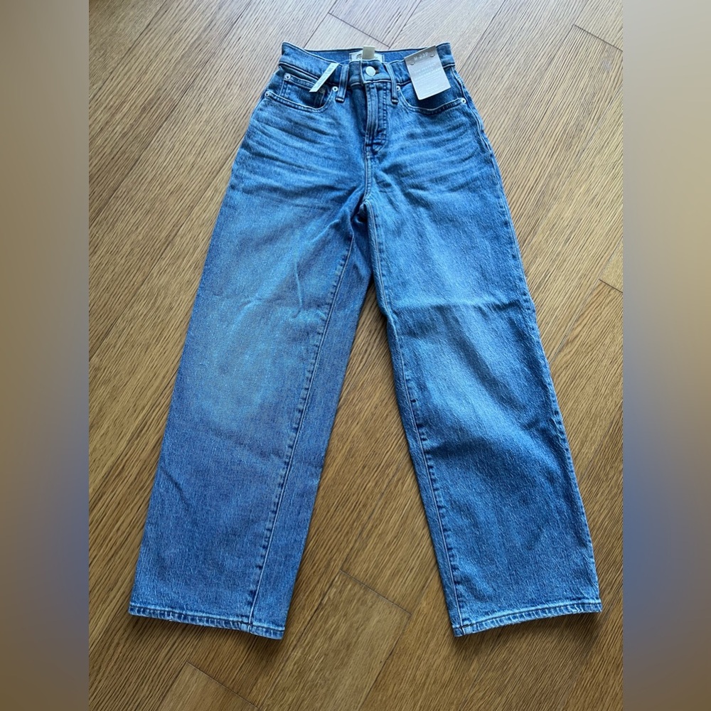 NEW Madewell Petite Perfect Vintage Wide Leg Jean Heathcote Wash (Size 23P)
